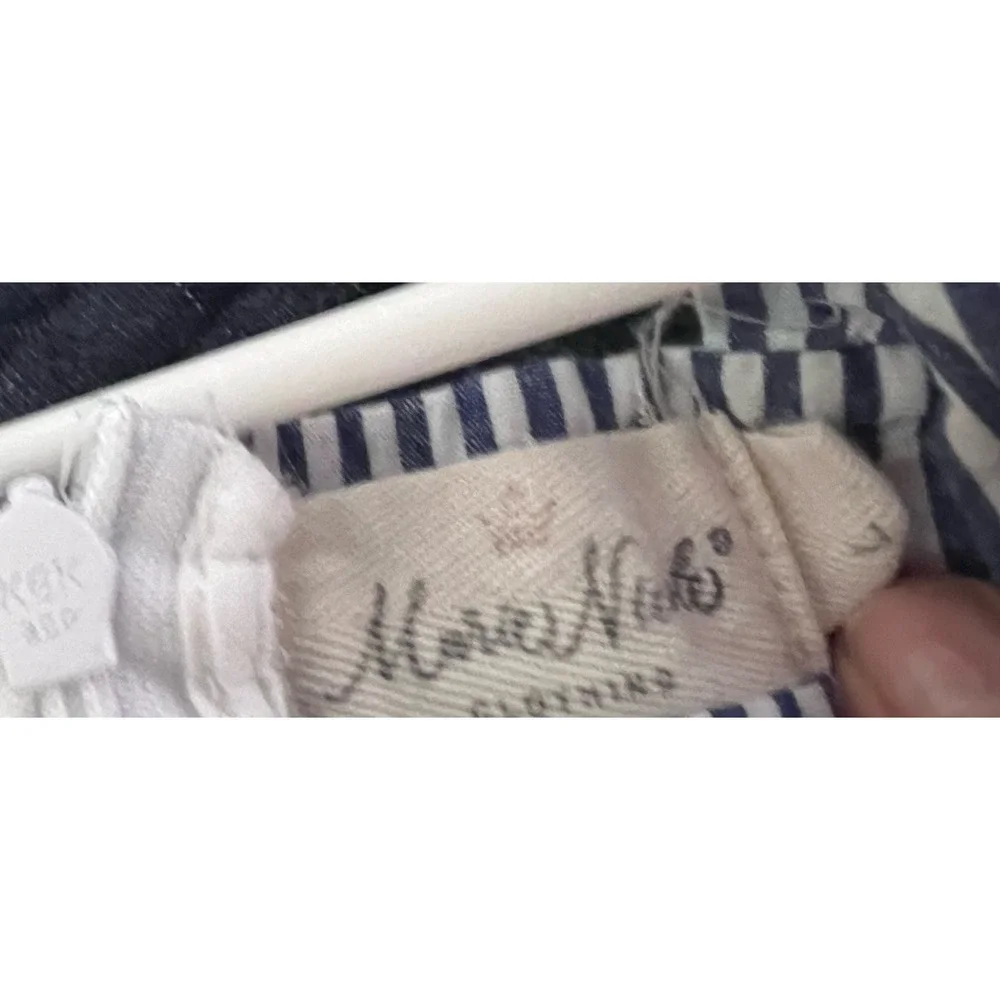 Mimi Niko Girls 2T Blue White Striped A-Line Dress Owl Square Neck Sleeveless